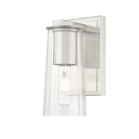 Z-Lite Titus 1 Light Wall Sconce, 4.5in. W x 9.5in. H, Brushed Nickel 826-1S-BN